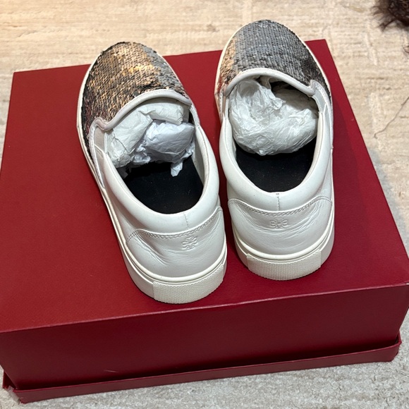 Tory Burch Silver Sequin Slip-On Sneakers main image 0